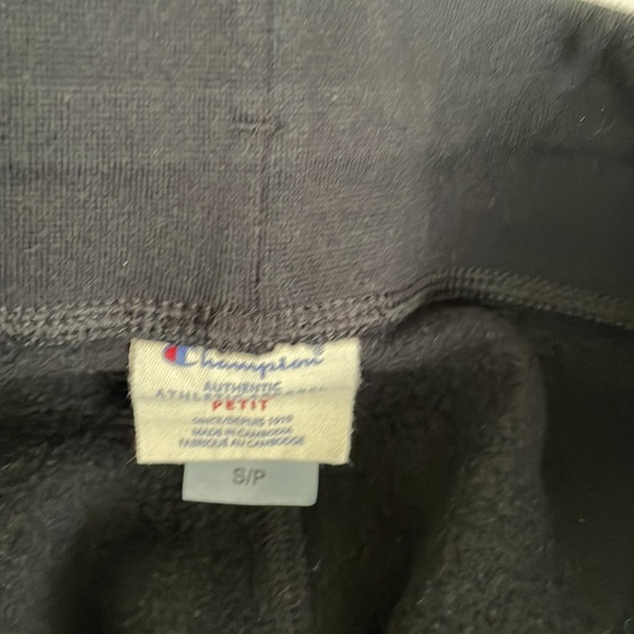 S Champion Sweatpants Black with Red/White/Black Logo - Picture 2 of 9